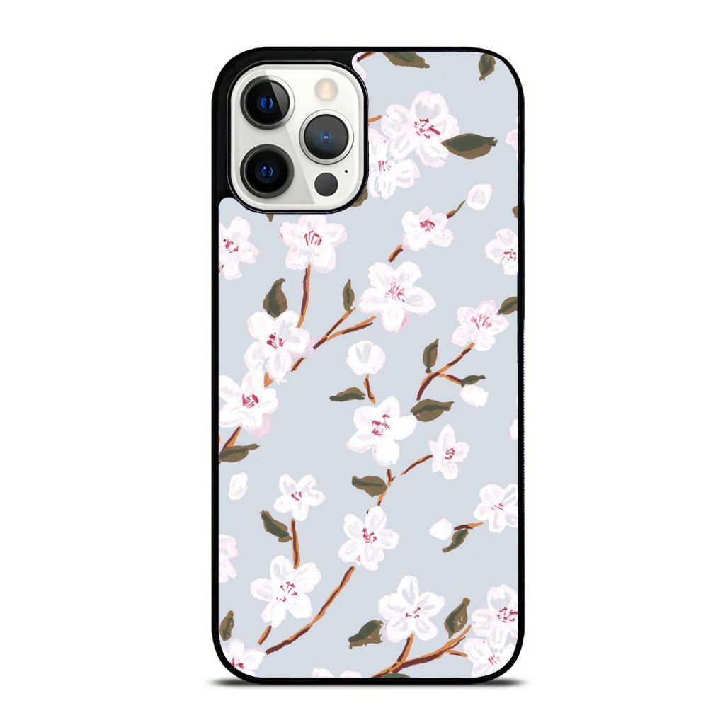 White Flower Pattern Iphone Case